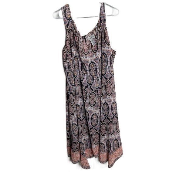 Catherines Womens Plus Midi Asymmetrical Sleeveless Floral Chiffon Dress Size 3X - Picture 3 of 14